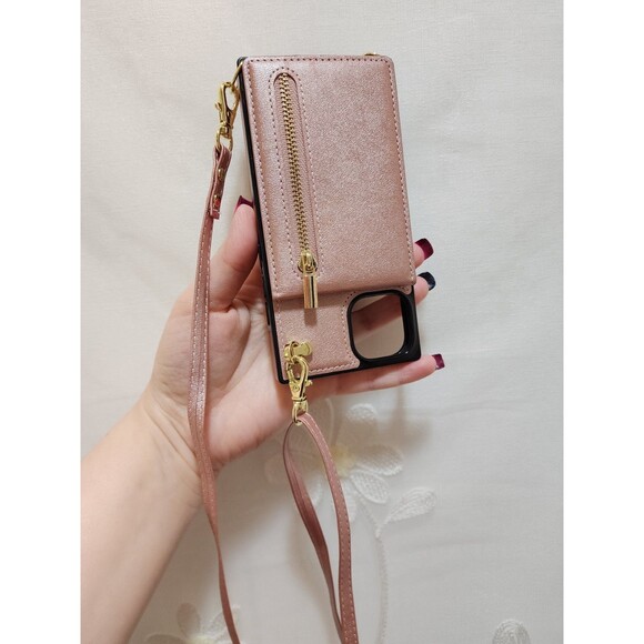 Cell Phone 3 Pc Lot Pink Black Protector Carrying Case Straps Wallet Durable - Picture 3 of 15